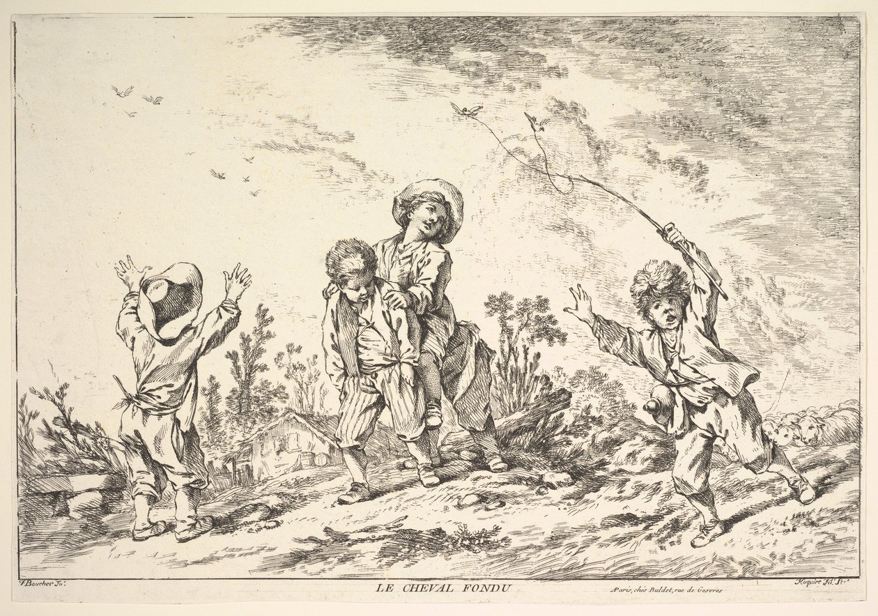 Birdirbir, 18. yüzyılın ortalarından sonuna kadar. by Jacques Gabriel Huquier