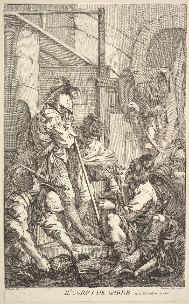 İkinci Muhafız Odası, 18. yüzyılın ortalarından sonlarına kadar. by Jacques Gabriel Huquier