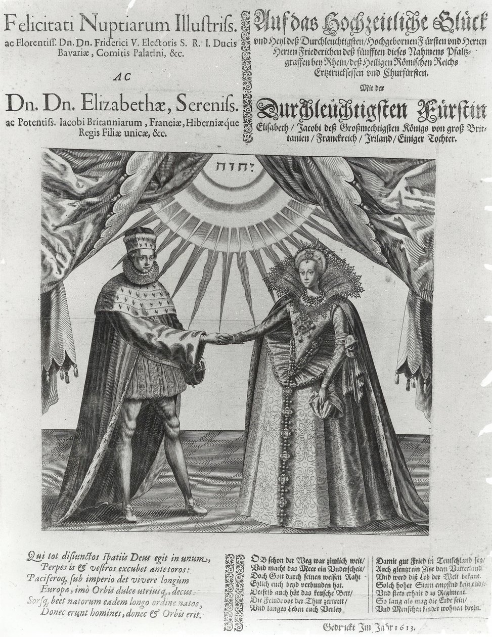 Frederick V, Elector Palatine ve İngiltere Prensesi Elizabeth'in düğününde bir borda, 1613 by Jacques Granthomme
