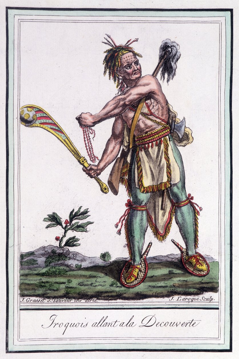Iroquois “” keşfe gidiyor”” - Grasset St Sauveur, Paris tarafından “” Seyahat Ansiklopedisi”nde by Jacques Grasset de Saint Sauveur