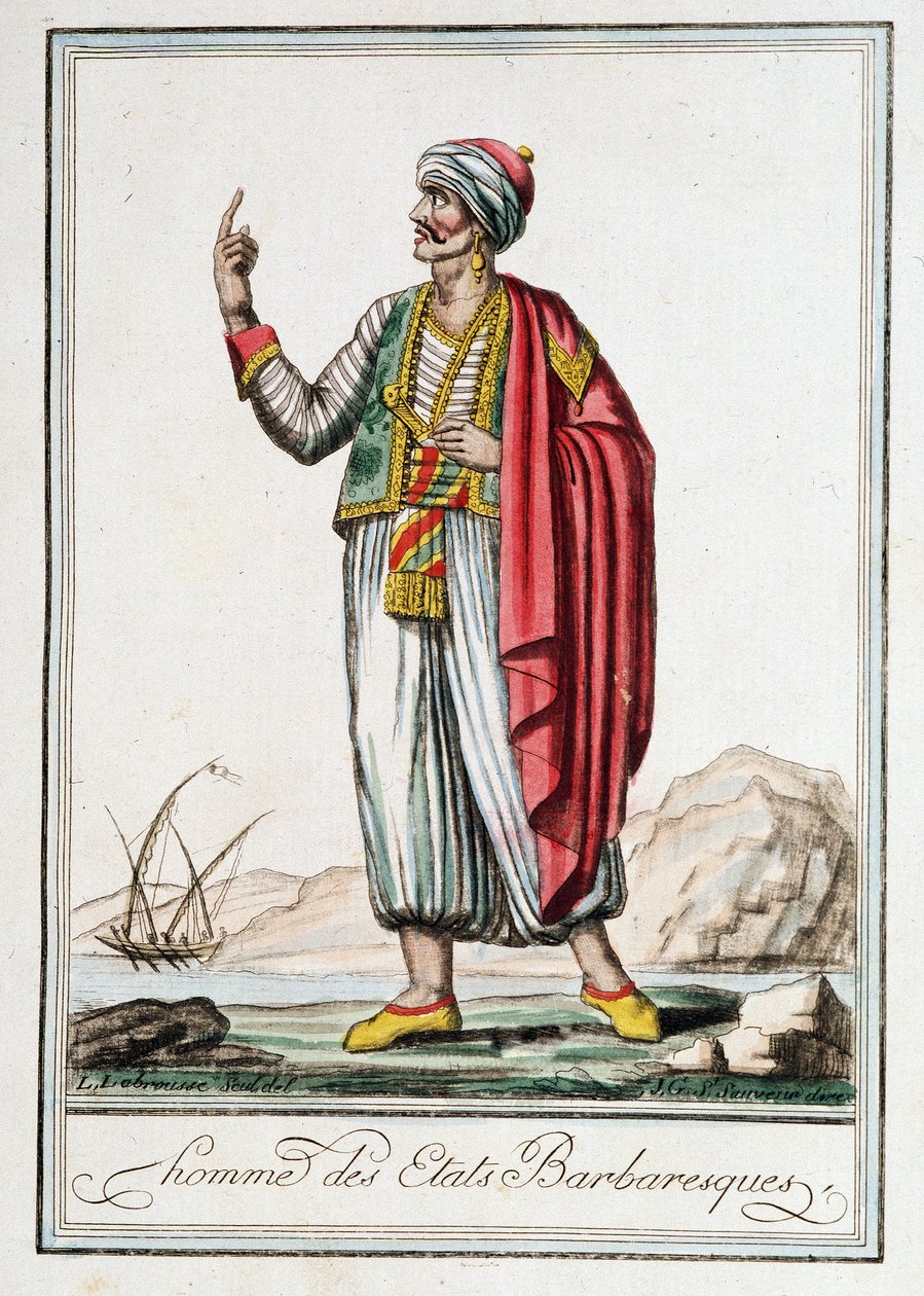 Barbar Devletlerin Adamı, J. Grasset Saint-Sauveur (Saint Sauveur) tarafından ““Seyahatler Ansiklopedisi”” by Jacques Grasset de Saint Sauveur
