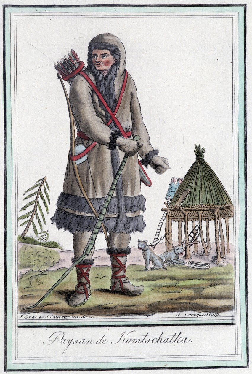 Köylü du Kamçatka - Grasset St Sauveur, Paris tarafından “” Seyahat Ansiklopedisi”nde by Jacques Grasset de Saint Sauveur