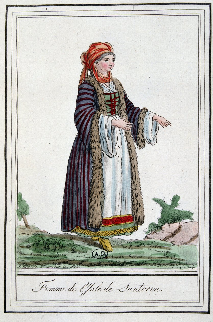 Santorini adasının kadını by Jacques Grasset de Saint Sauveur