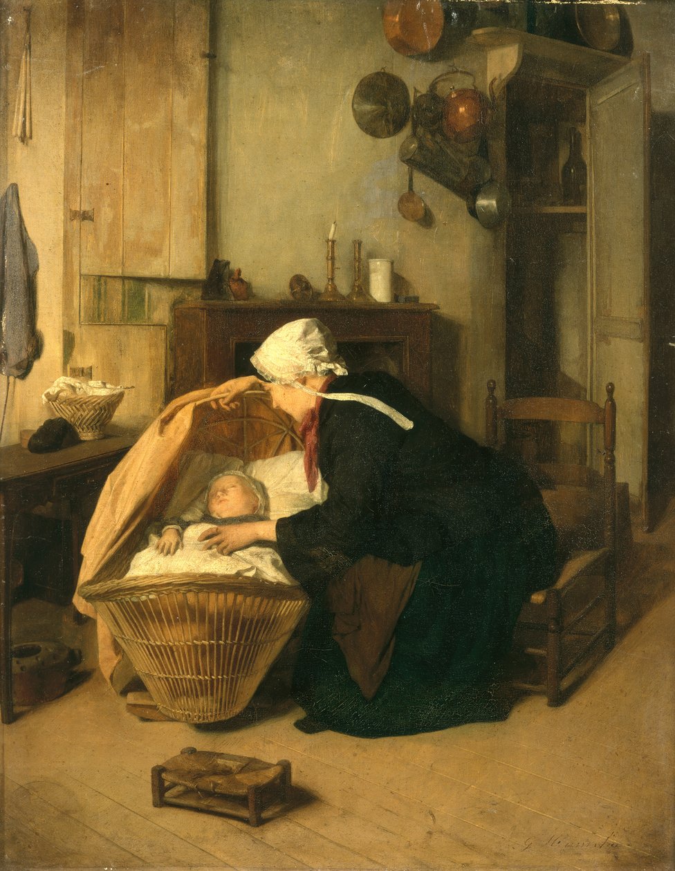 genç anne by Jacques Gustave Hamelin