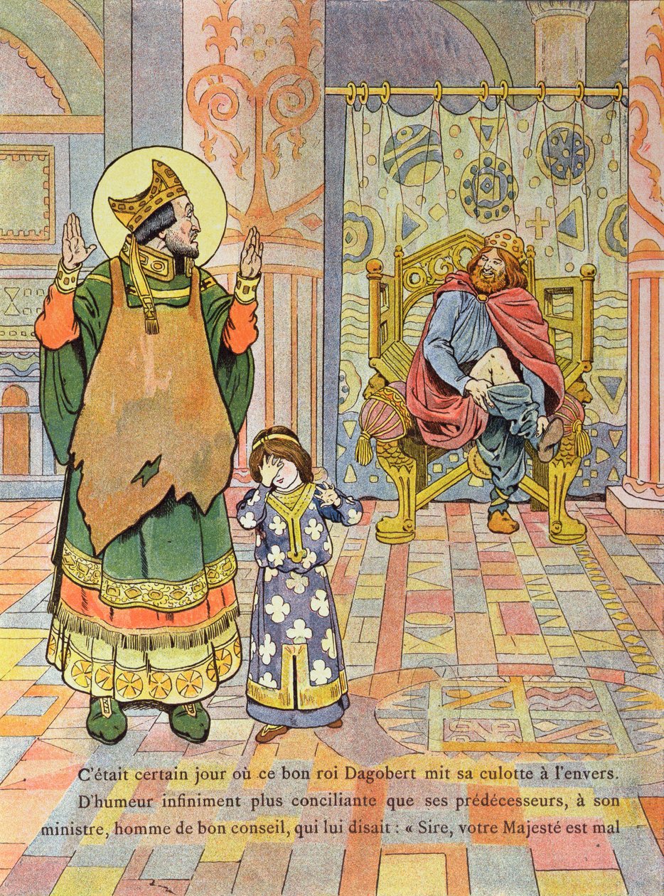 Kral I. Dagobert (c.603-39) pantolonunu ters çeviriyor, G. Montorgueil