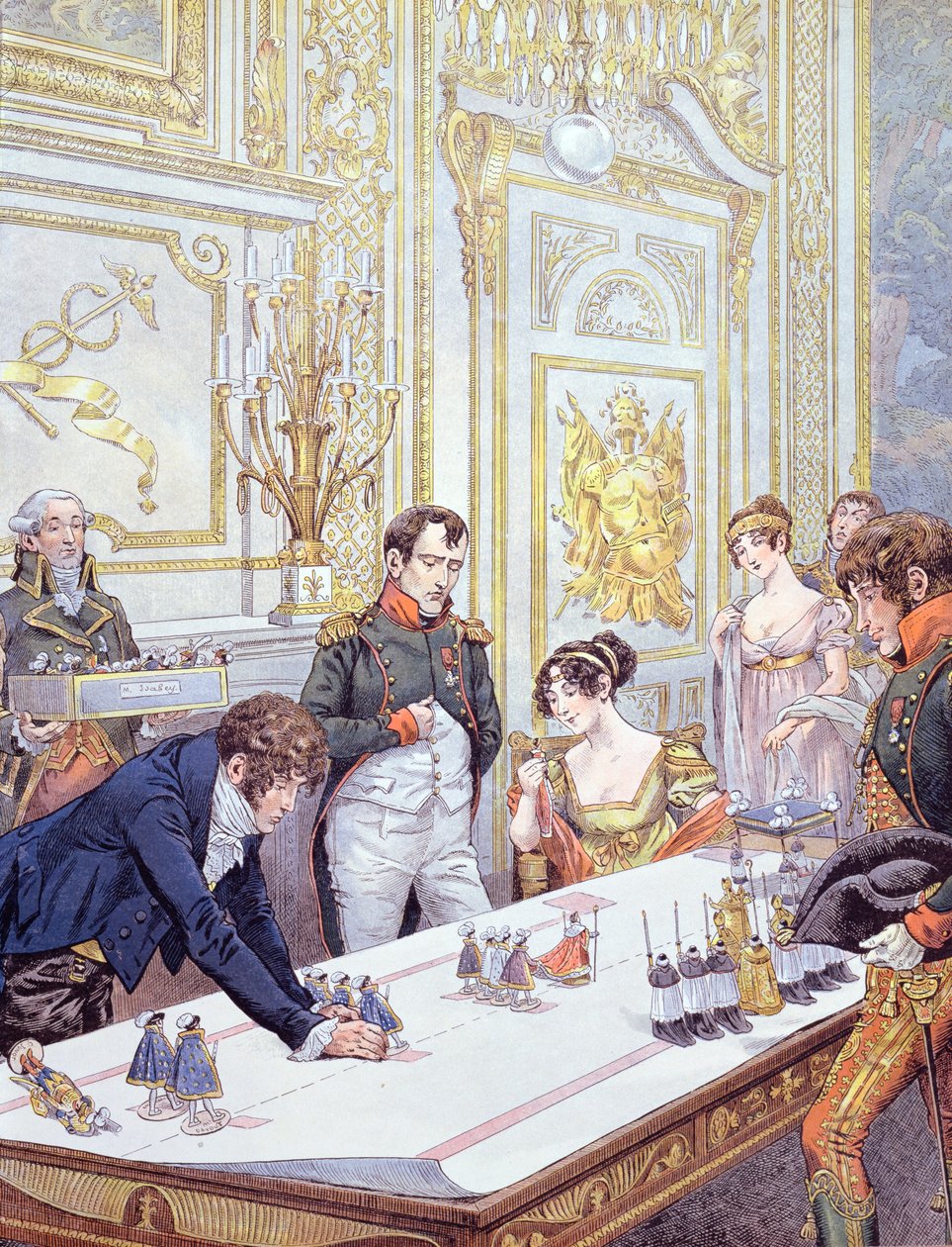 Napolyon (1769-1821) ve eşi Josephine (1763-1814) Taç Giyme Törenine Hazırlanıyor, G. Montorgueil