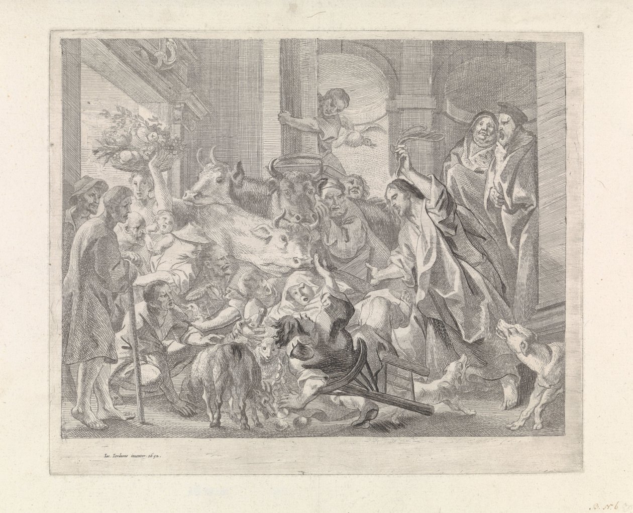 Mesih tüccarları tapınaktan kovuyor by Jacques Jordaens