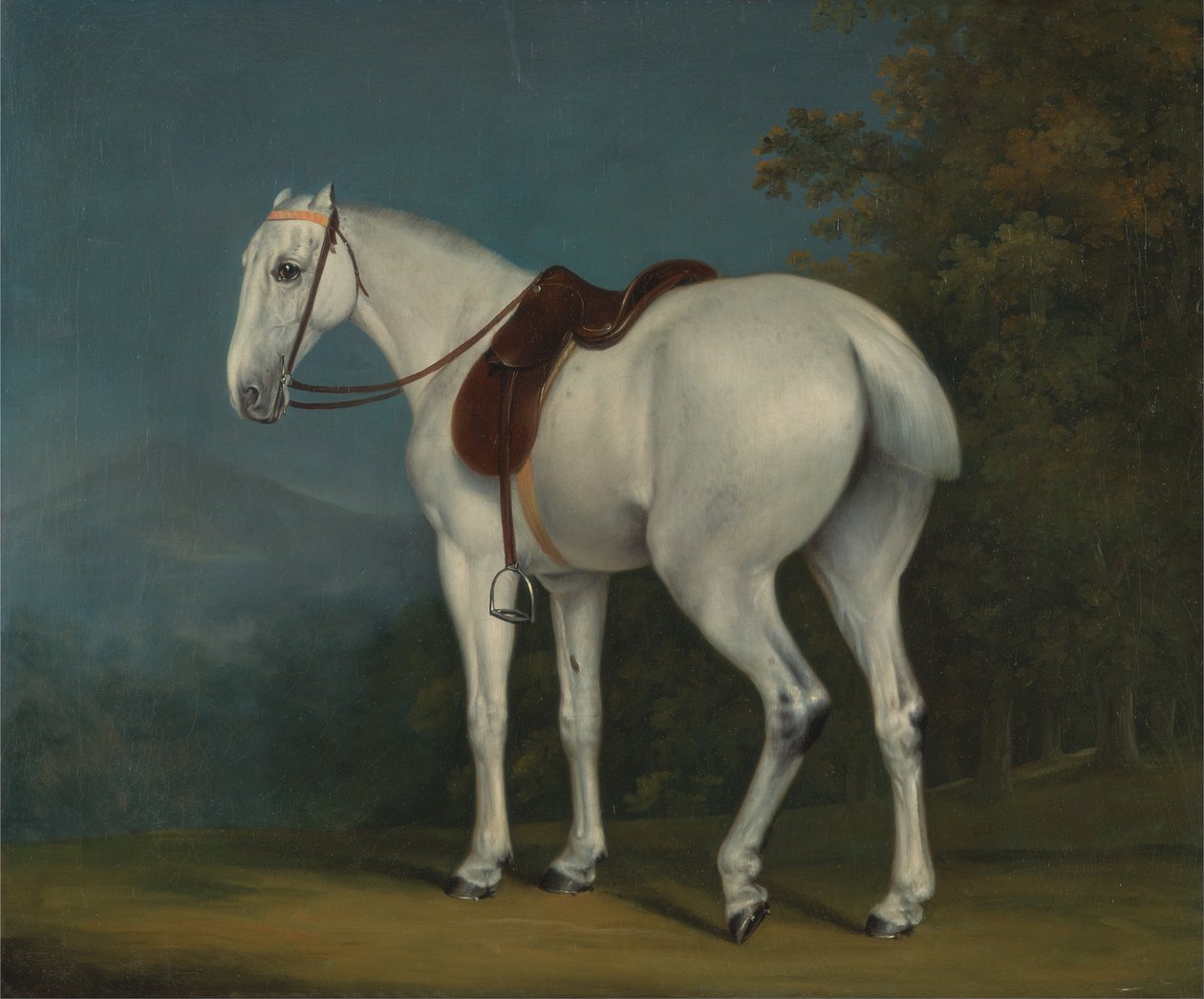 Bir Hanımın Gri Avcısı by Jacques Laurent Agasse