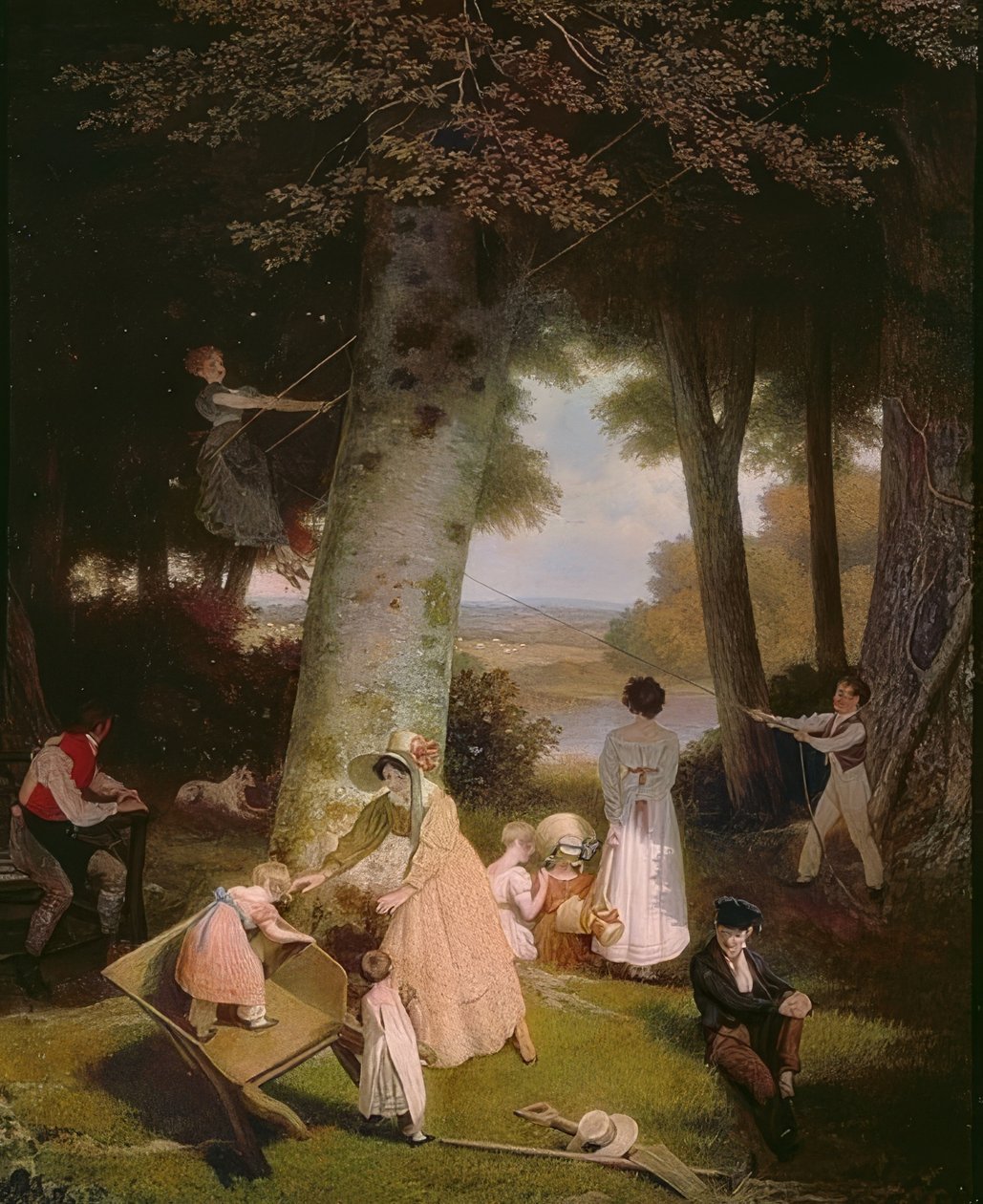Oyun alanı (La Place de Jeux). 1830 by Jacques Laurent Agasse