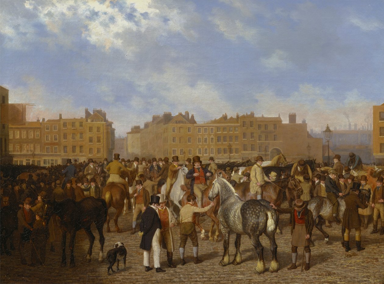 Eski Smithfield Pazarı by Jacques Laurent Agasse