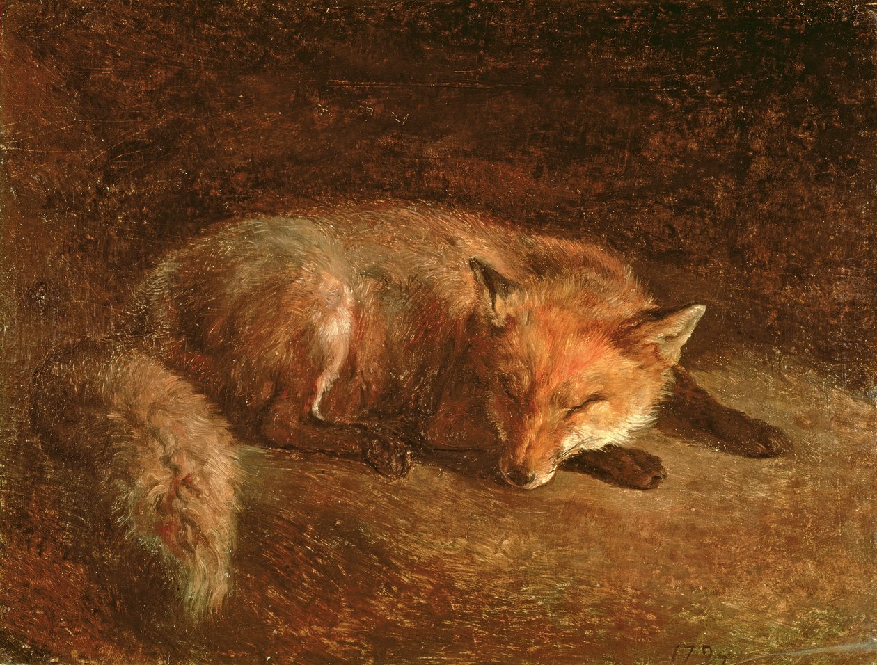 Uyuyan Tilki by Jacques Laurent Agasse