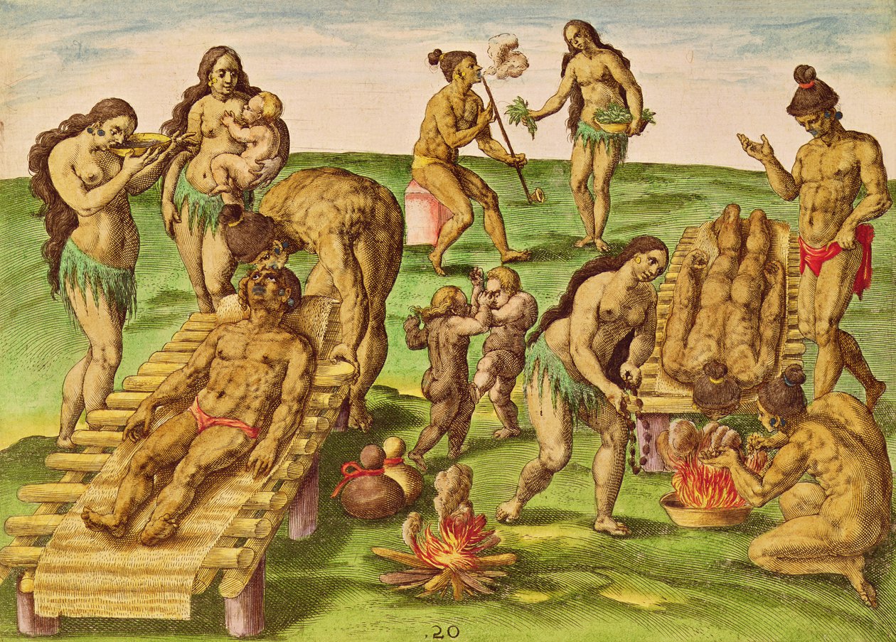 Theodore de Bry (1528-98) tarafından oyulmuş 