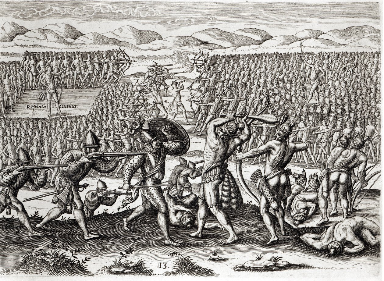 Outina, Theodore de Bry (1528-98) tarafından oyulmuş 