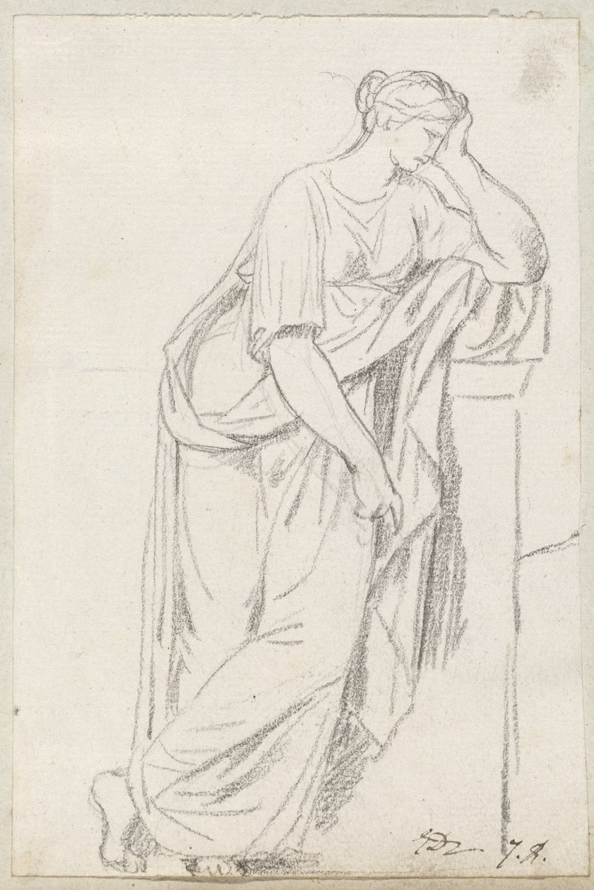İlham Perilerinin Lahitinden Bir İlham Perisi by Jacques Louis David