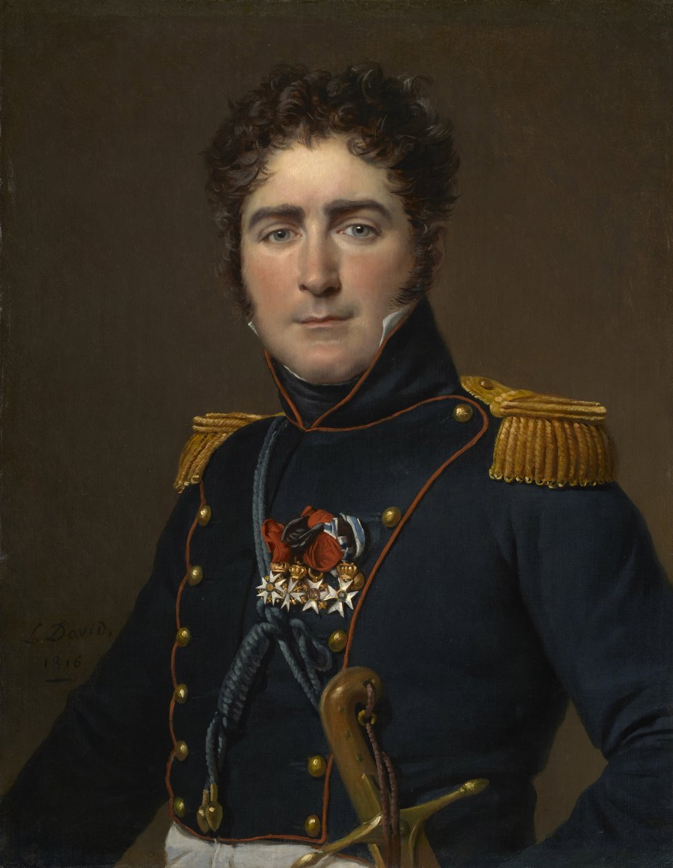 Kont Henri-Amedée-Mercure de Turenne-d "Aynac, 1816 by Jacques Louis David