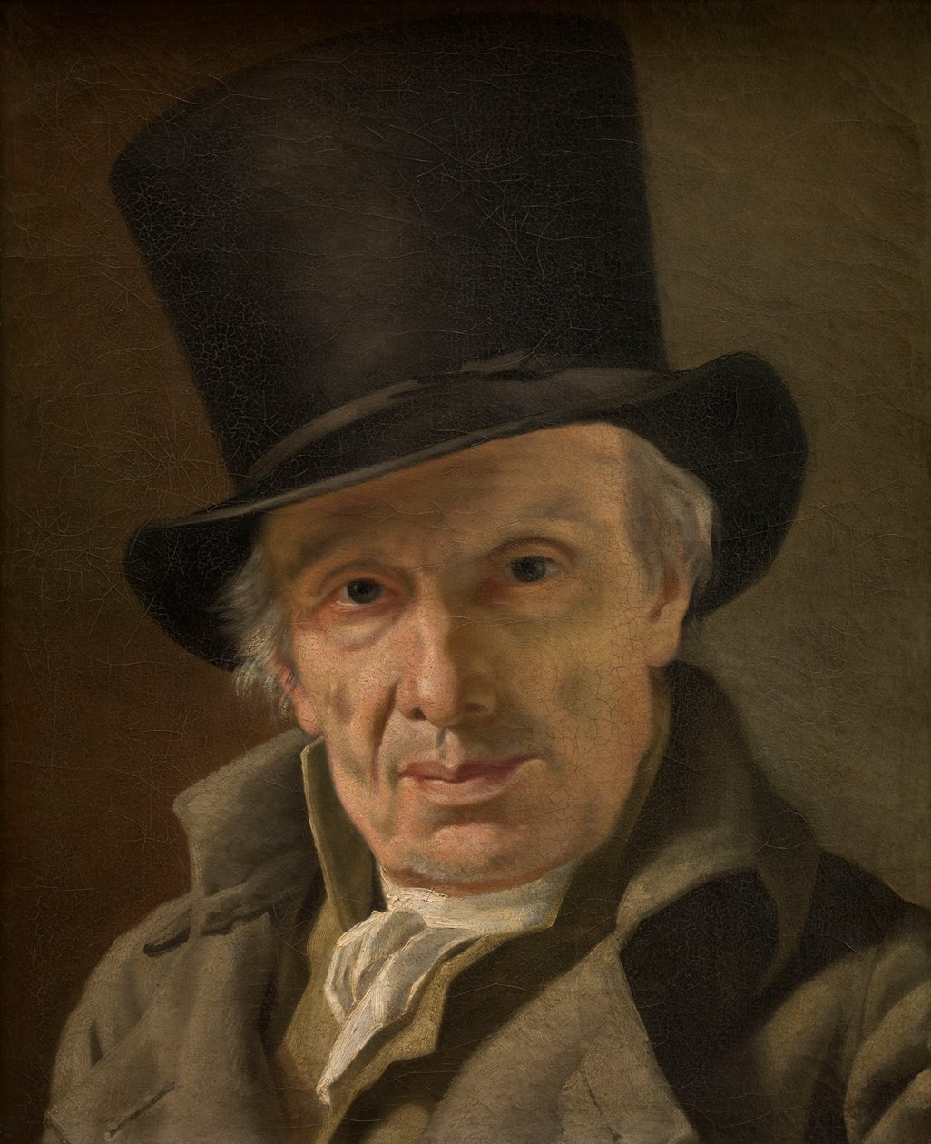 Şapkalı Adam (tuval üzerine yağlı boya) by Jacques Louis David