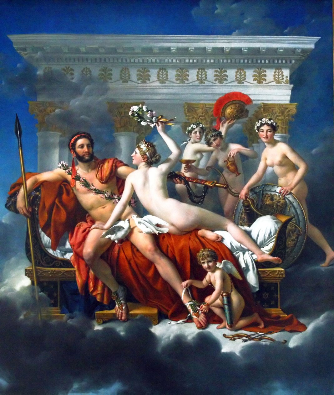 Mars Venüs ve Üç Güzeller Tarafından Silahsızlandırıldı by Jacques Louis David