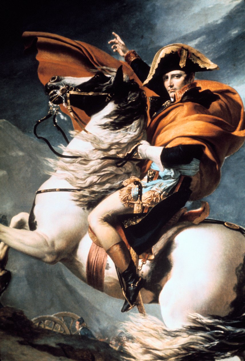 Napolyon Alpleri Geçerken, detay, c1800. by Jacques Louis David