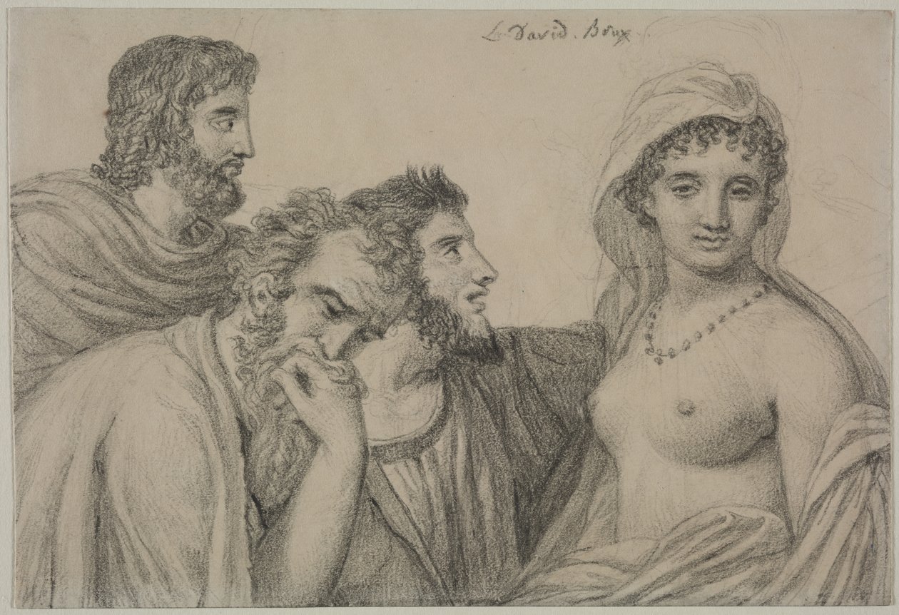 Phryné Yargıçlar huzurunda, c. 1816-1820. by Jacques Louis David