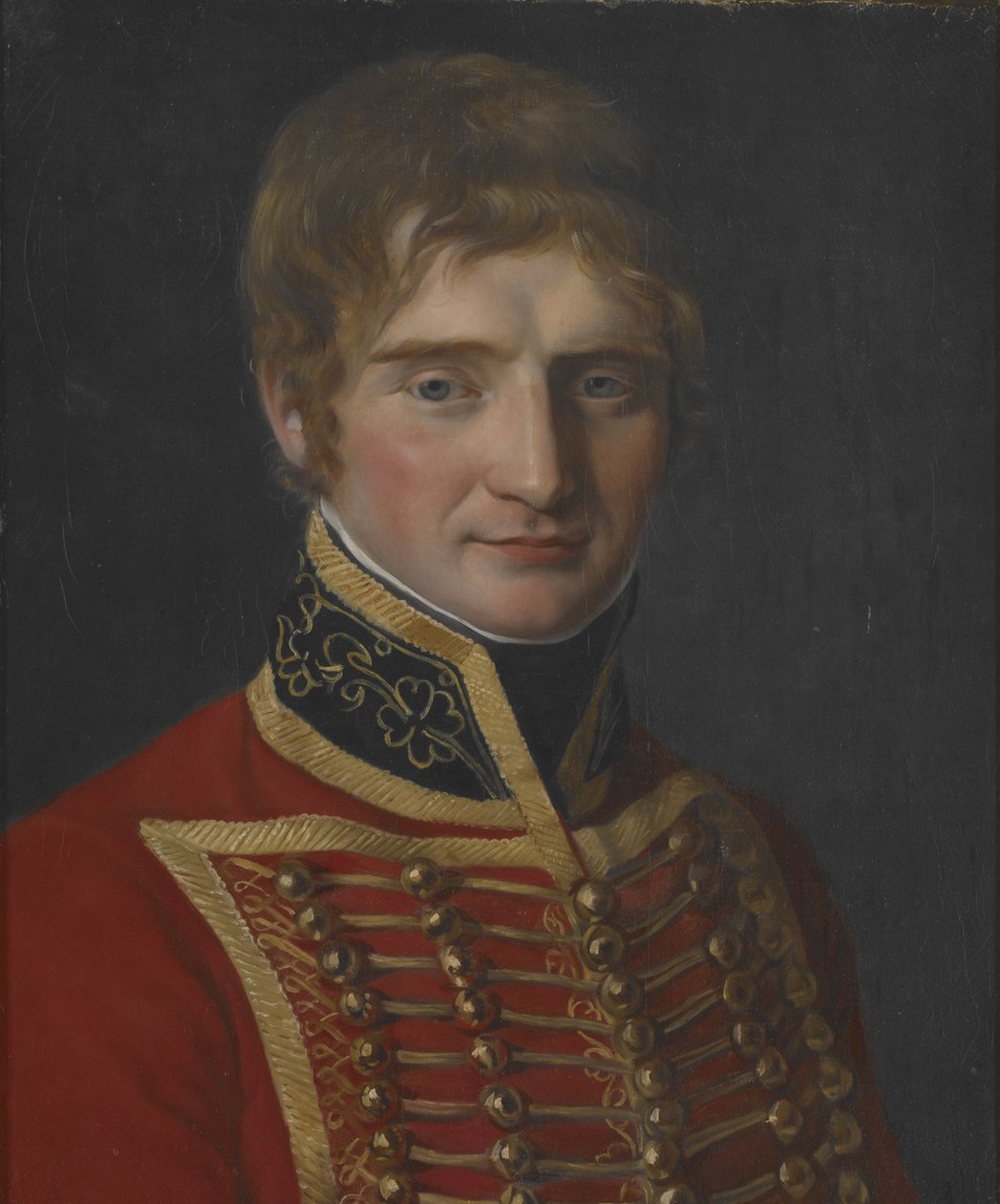 Askeri Kostümlü Bir Adamın Portresi (tuval üzerine yağlıboya) by Jacques Louis David
