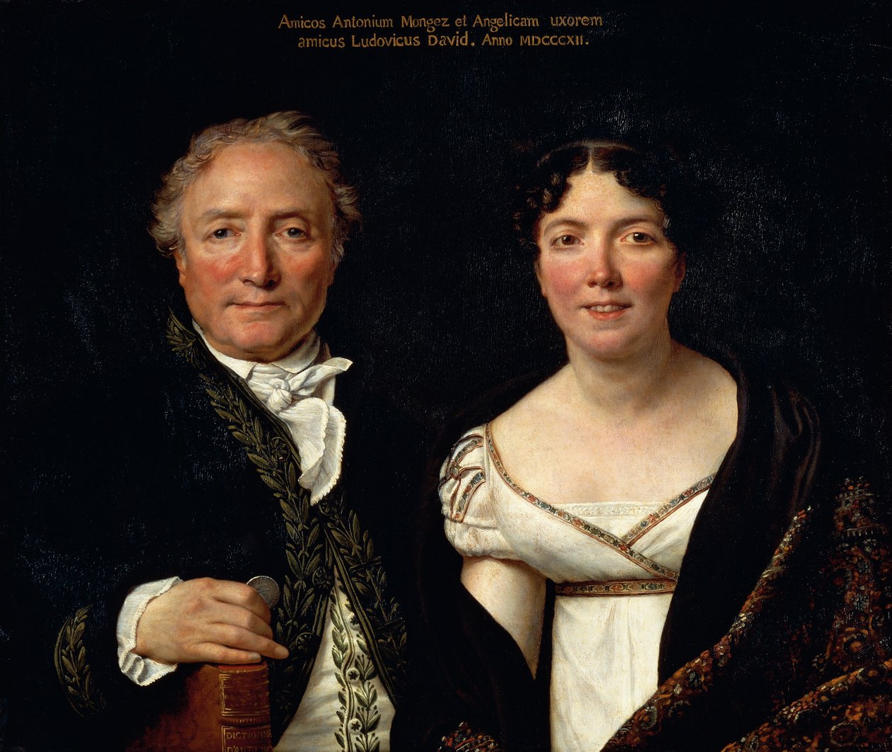 Antonio Mongez ve karısının portresi by Jacques Louis David