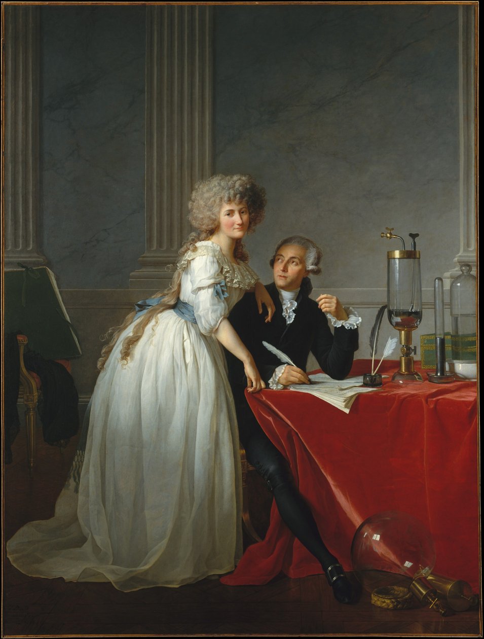 Monsieur de Lavoisier ve Karısı, kimyager Marie-Anne Pierrette Paulze