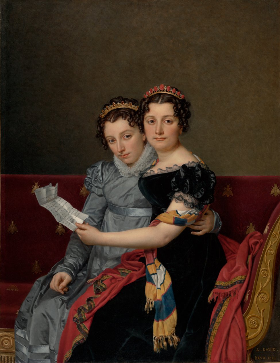 Zénaïde ve Charlotte Bonaparte Kızkardeşlerin Portresi by Jacques Louis David