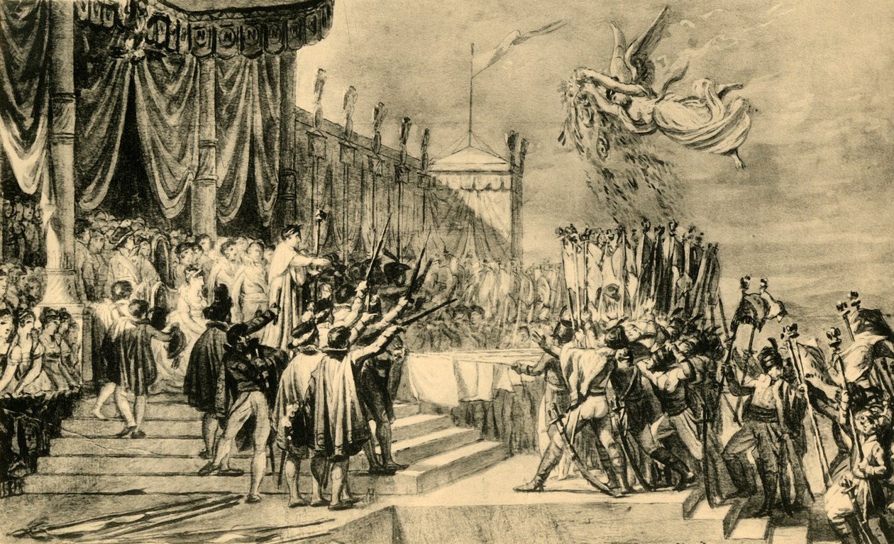 Kartal Standartlarının Dağılımı için Çalışma, c1808, 1921. by Jacques Louis David