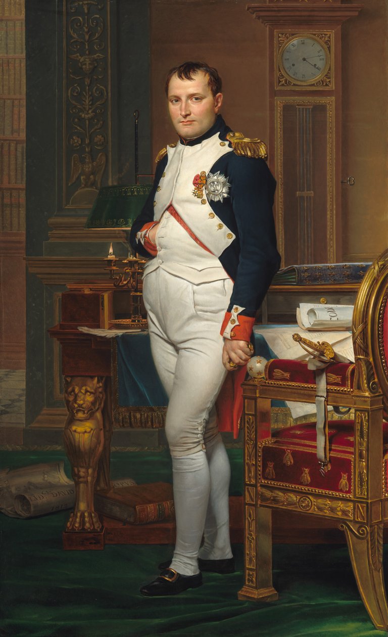 The Emperor Napoleon in His Study at the Tuileries, 1812  by Jacques Louis David