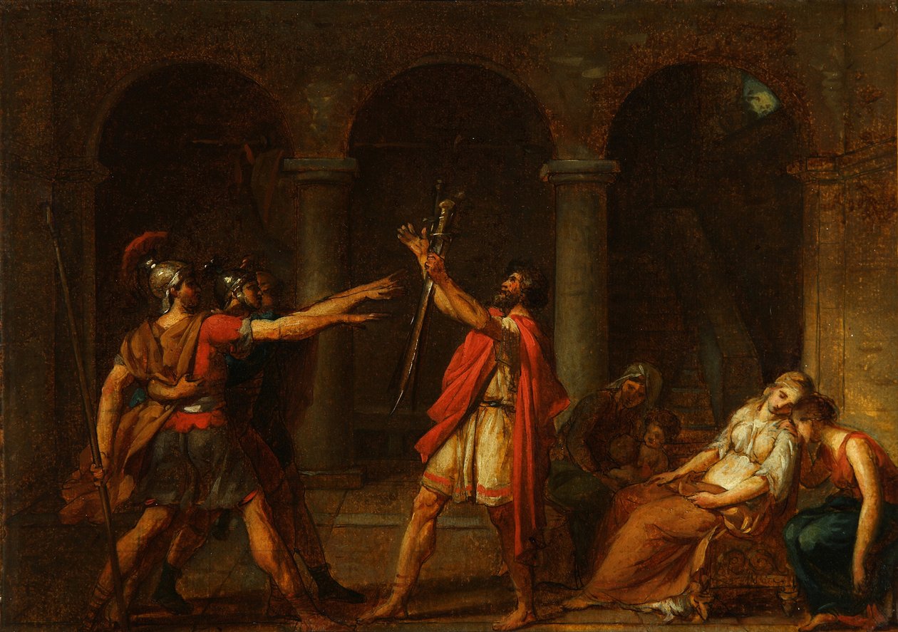 Horatii Çalışmasının Yemini, 1784 by Jacques Louis David