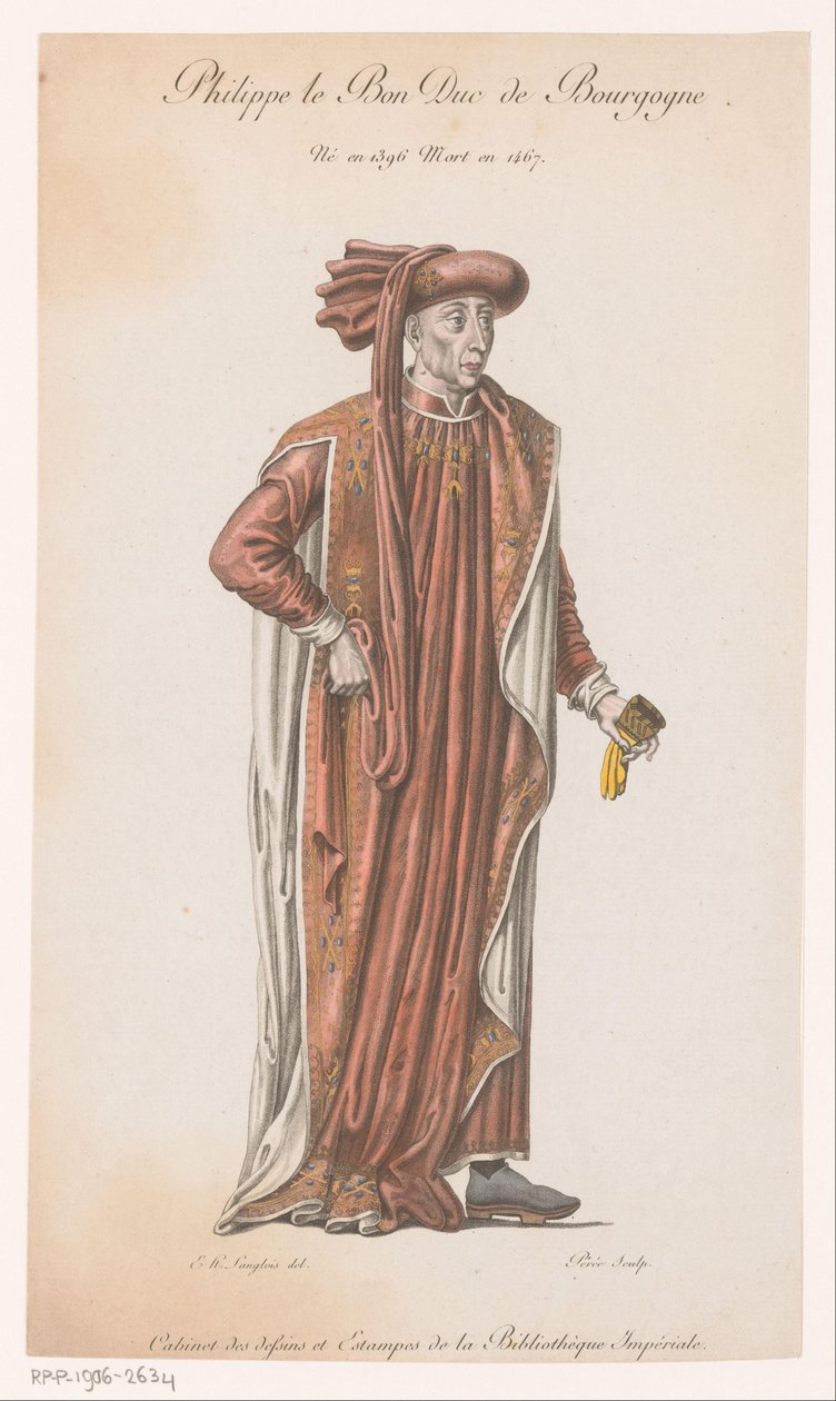 İyi Philip'in Portresi Philippe le Bon Duc de Bourgogne (nesnenin başlığı) by Jacques Louis Perée