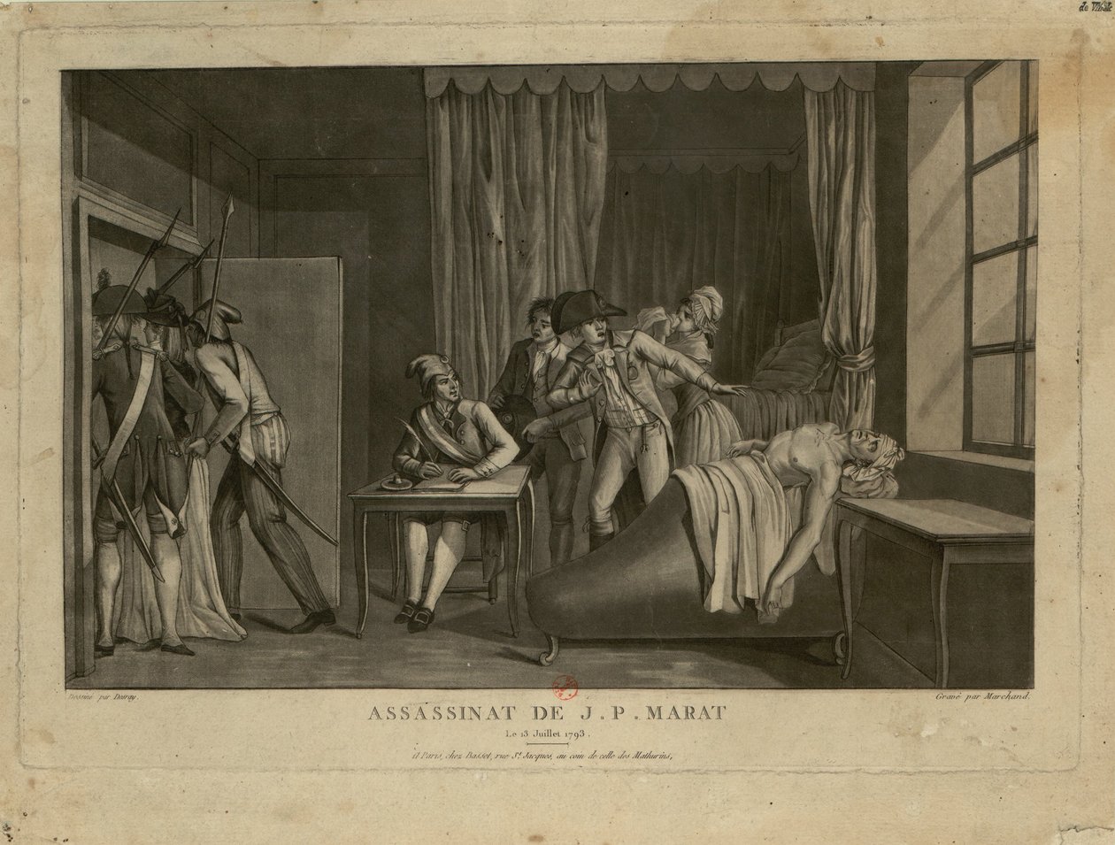 Jean-Paul Marat Suikastı, 1793. by Jacques Marchand