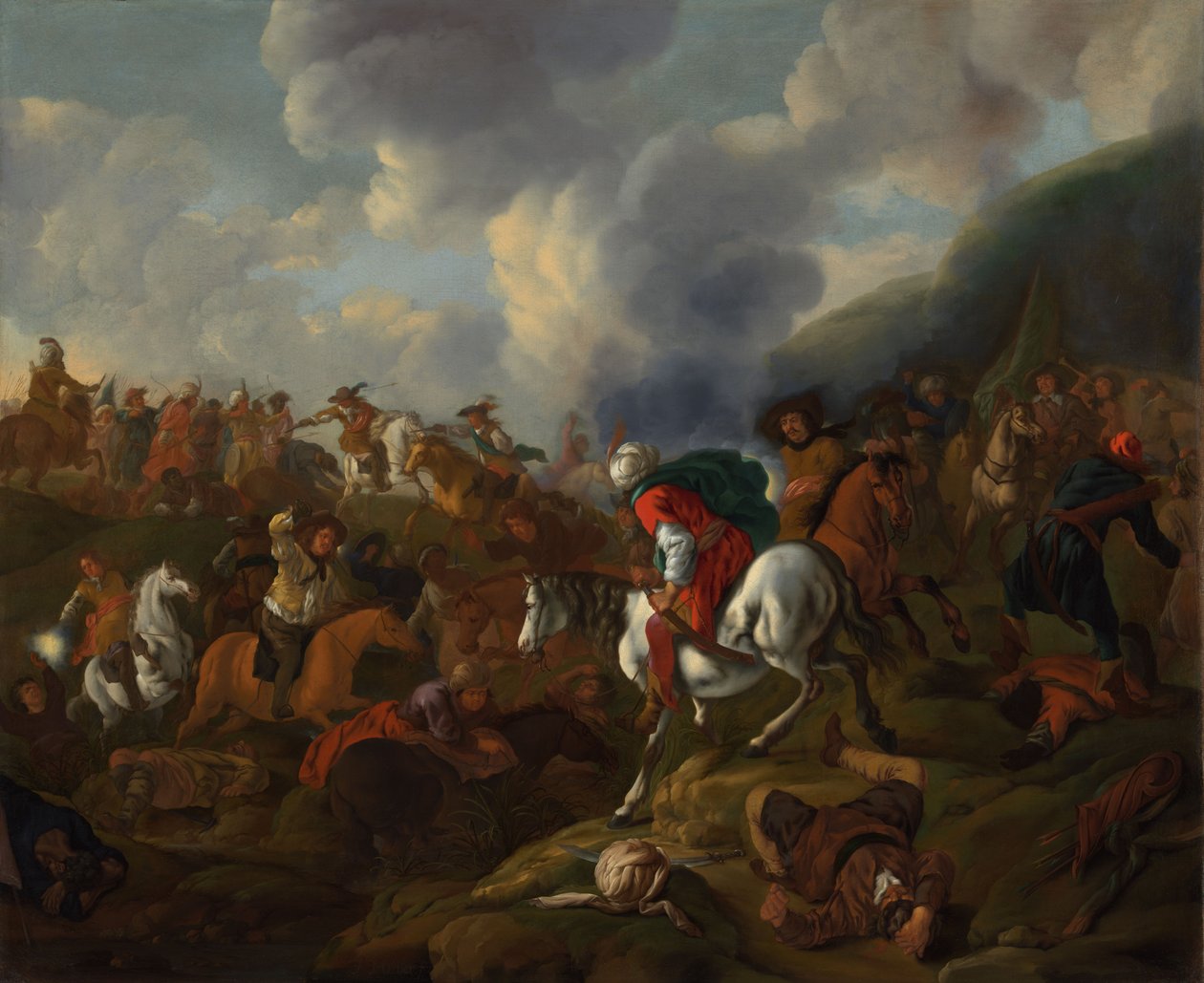 Türk ve Avusturya Birlikleri Arasında Bir Süvari Karşılaşması by Jacques Muller