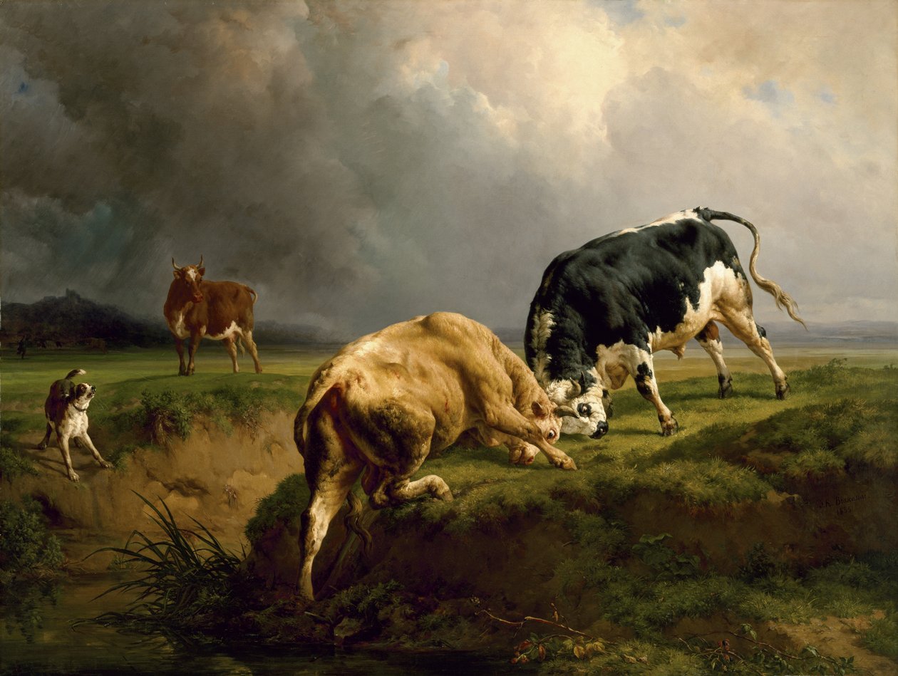 Bir Boğa Dövüşü, 1855 by Jacques Raymond Brascassat