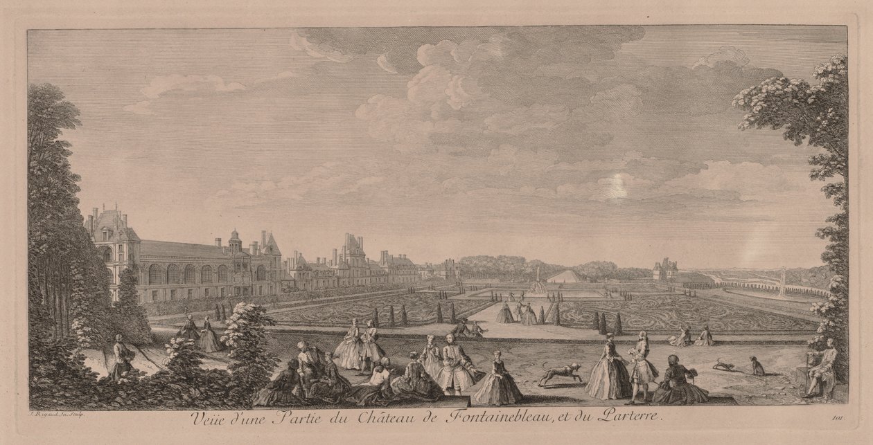 Chateau Fontainebleau ve Bahçeler. by Jacques Rigaud