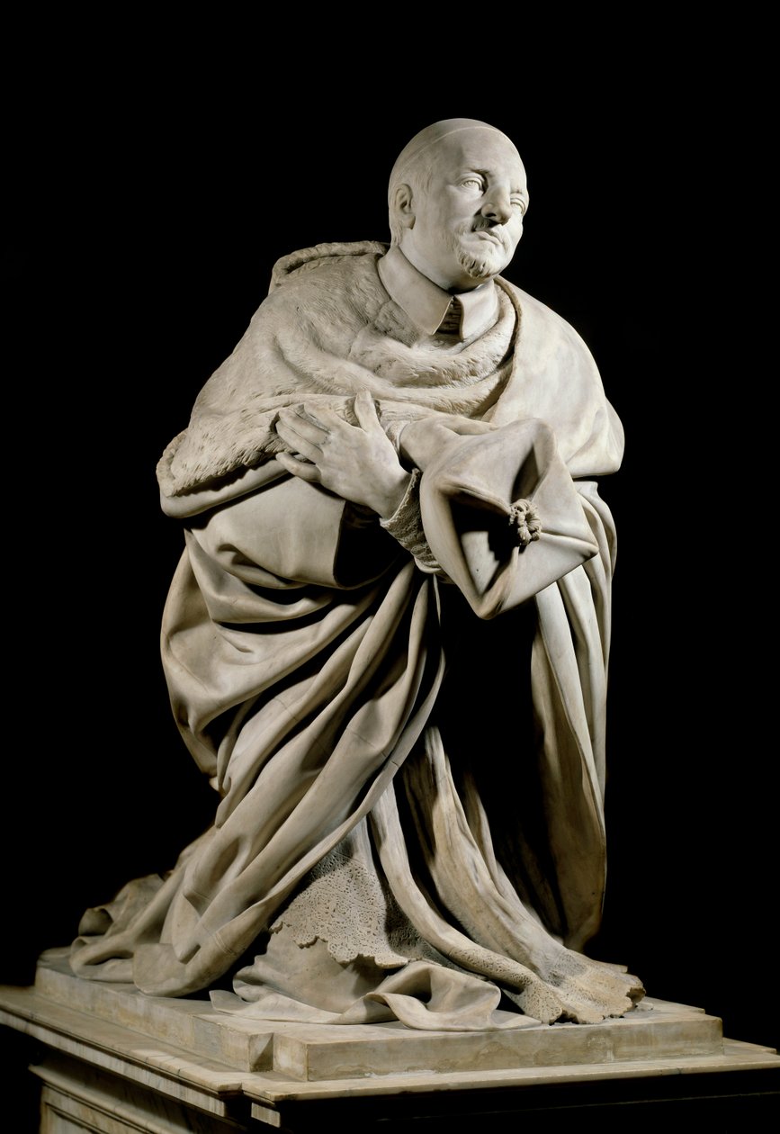 Hitabet Seculiere Cemaati'nin kurucusu Kardinal Pierre de Berulle (1575-1629) anısına yapılan anıt. Jacques Sarazin (1592-1660) ve Charles Lestocard (17. yüzyıl) tarafından mermer heykel. Paz 2,1 m Paris, Musee du Louvre by Jacques Sarazin