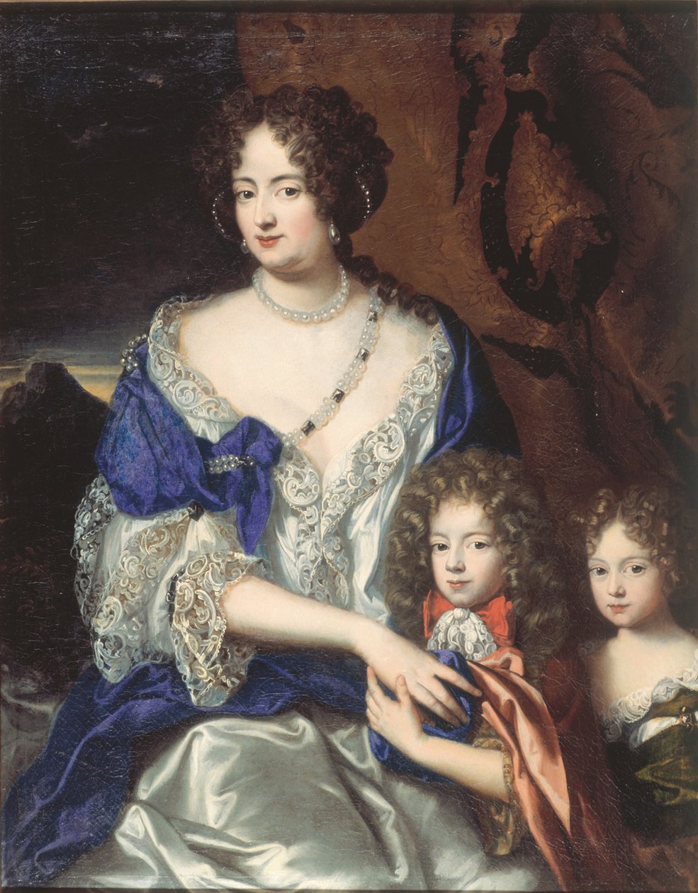 Brunswick ve Lüneburg Düşesi Sophia Dorothea, çocukları George ve Sophia Dorothea ile birlikte by Jacques Vaillant