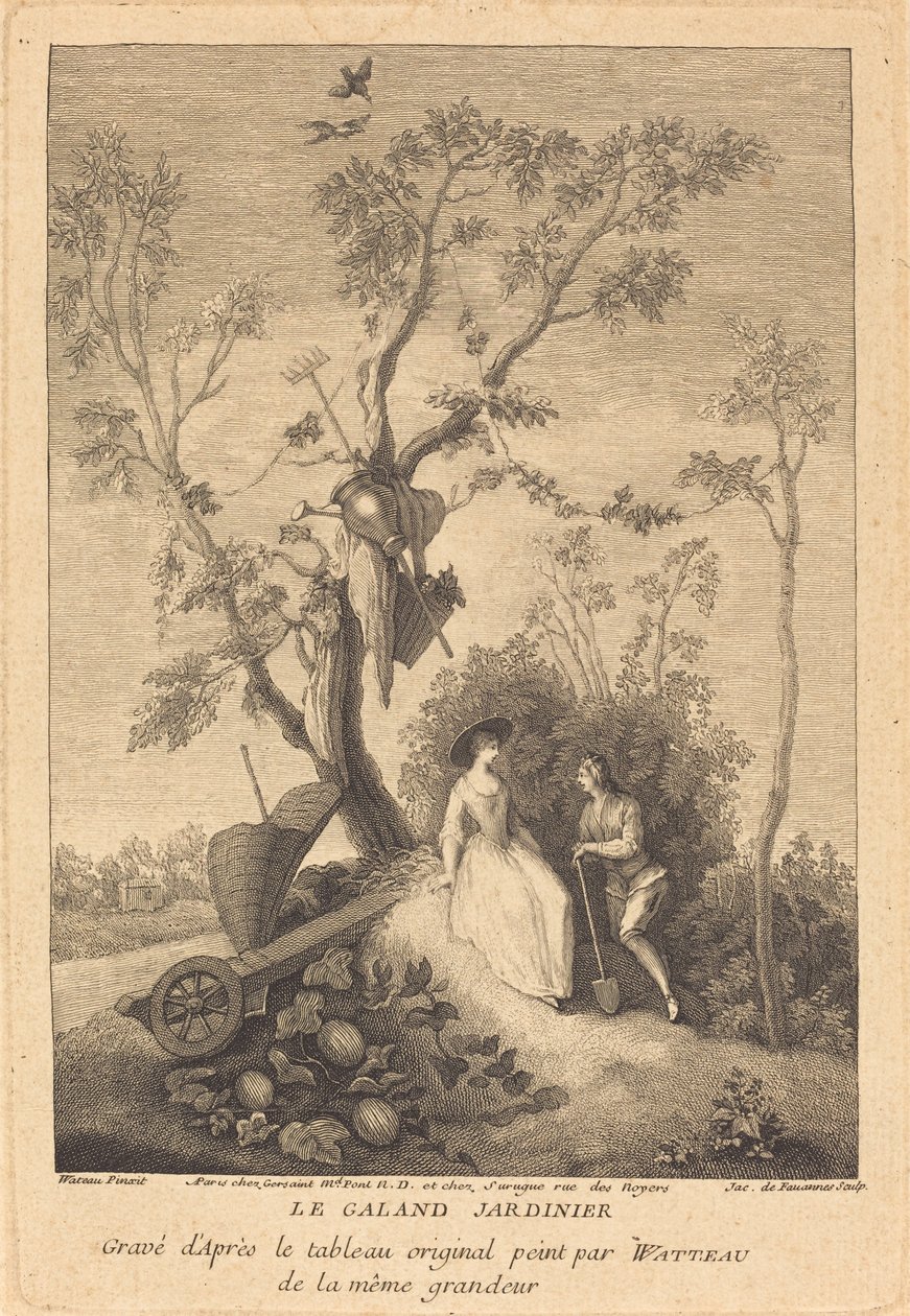 cesur bahçıvan by Jacques de Favanne after Antoine Watteau