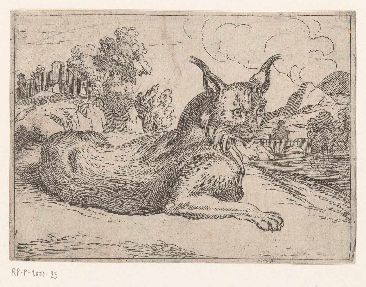 vaşak Manzaralardaki hayvanlar (dizi başlığı) by Jacques de Fornazeris (attributed to)