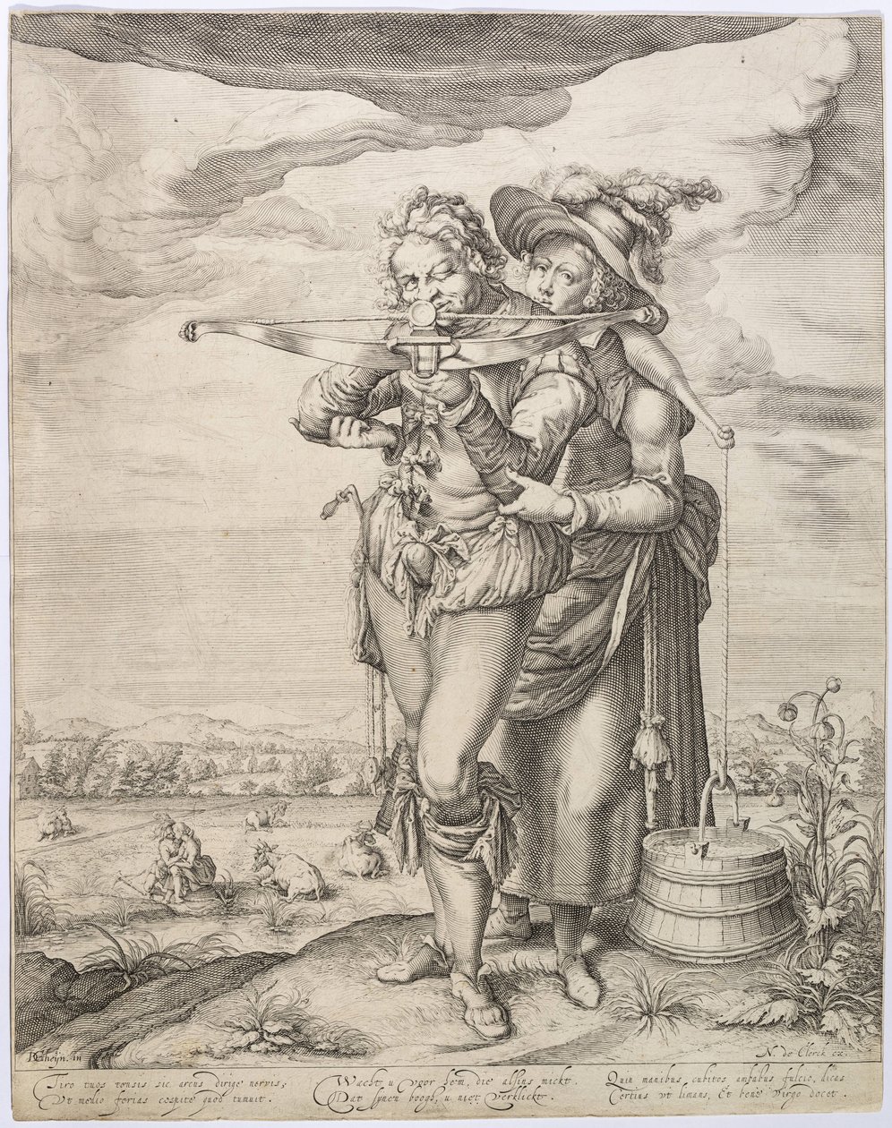 Arbaletçi ve Sütçü Kız, c. 1610. by Jacques de Gheyn the Younger