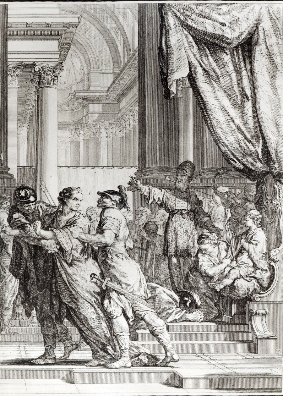 Jehoiada, High Priest of Jerusalem Proclaiming Prince Joash as King of Judah, scene from 