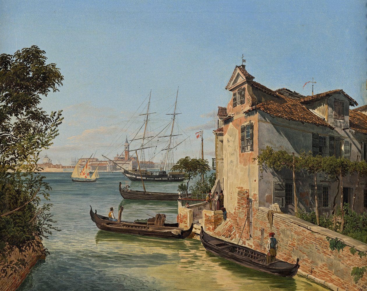 Venedik'te San Giorgio Maggiore'nin görünümü by Jakob Alt