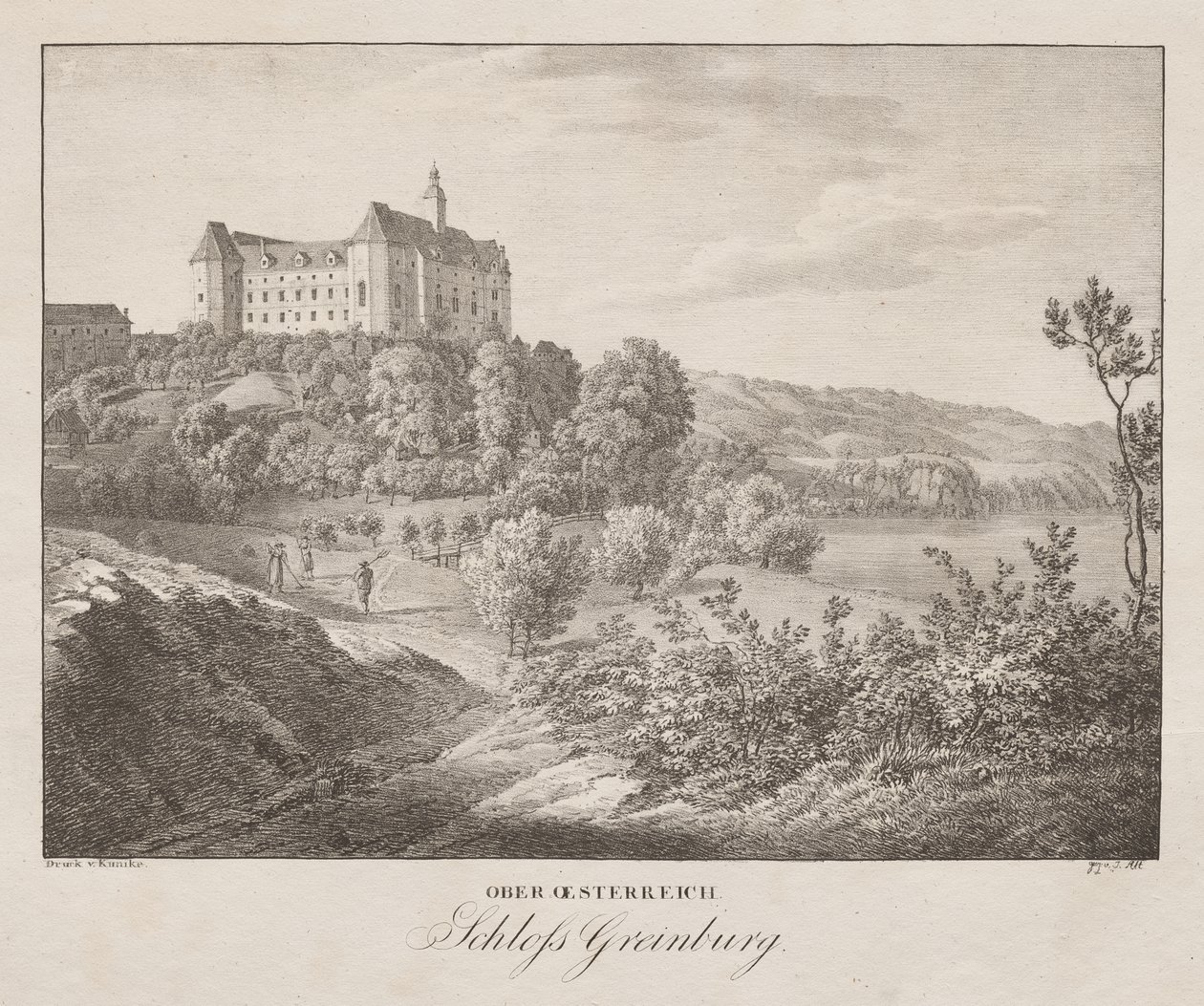 Ober-oesterreich, Schloss Greinburg by Jakob Alt