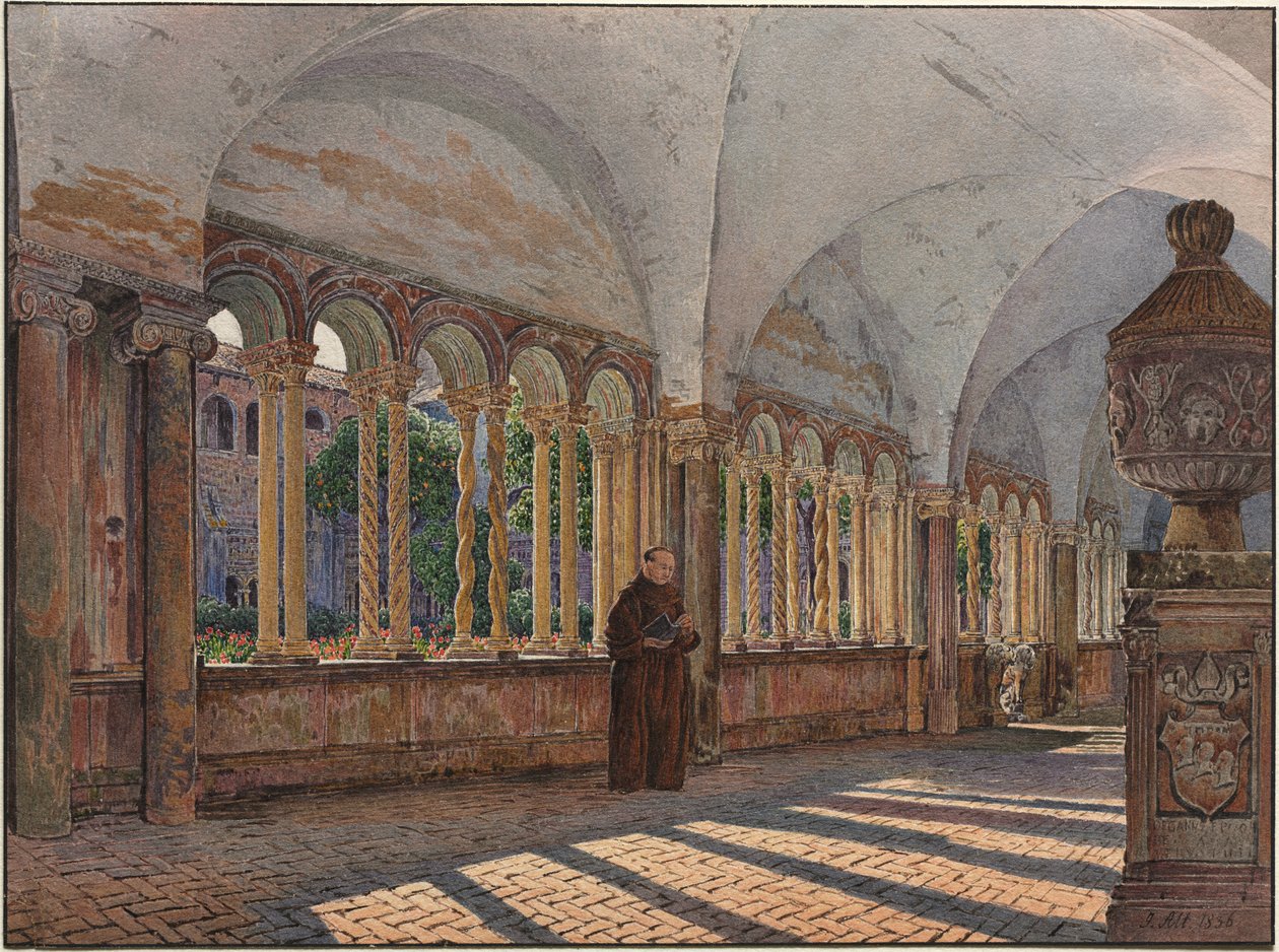 Laterano, Roma'daki San Giovanni Manastırı'nın görünümü by Jakob Alt