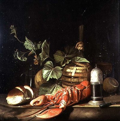 Istakoz ile natürmort by Jakob Bogdani or Bogdany