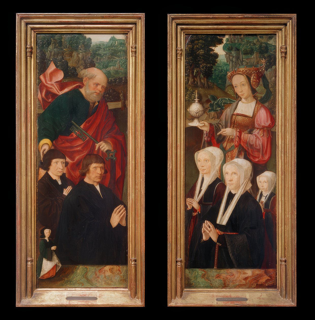 Donör rakamları St. Peter bir anahtarla by Jakob Cornelisz