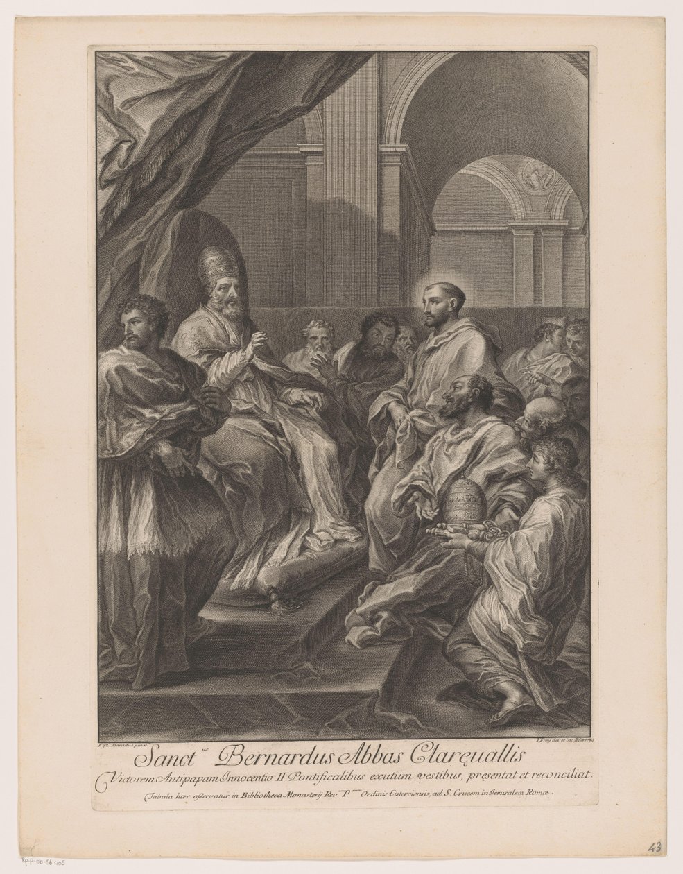 Heilige Bernard van Clairvaux voor paus Masum II Saint Bernard, Clareuallis