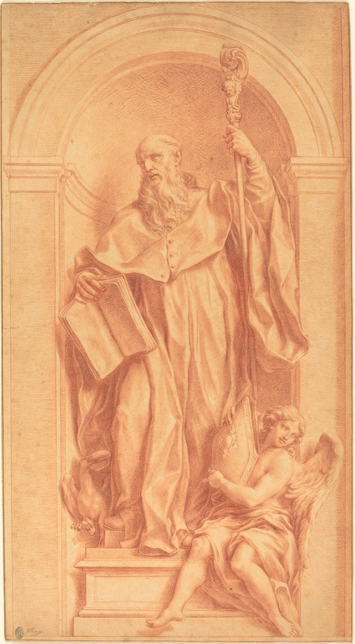 Bir Niş İçinde Aziz Benedict Heykeli by Jakob Frey
