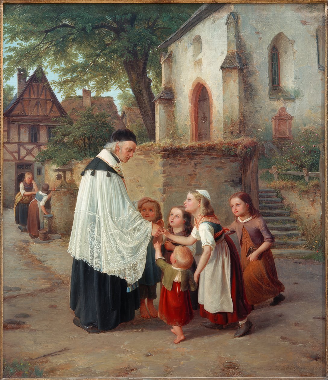 köy papazı by Jakob Fürchtegott Dielmann