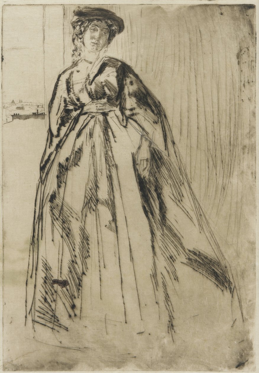 Finette, 1859 (kağıt üzerinde kuru nokta) (ayrıca bkz. 324643, 324644) by James Abbott McNeill Whistler